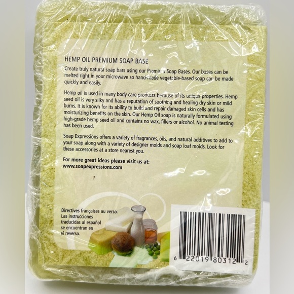 Soap Expression ~ Hemp Oil ~ Vegetable Based Glycerin Soap ~ Premium Soap Base - Picture 3 of 4